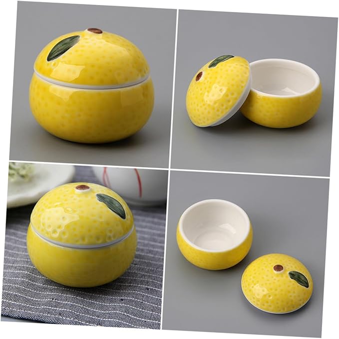PRETYZOOM 1Pc Ceramic Orange Snack Sauce Dish Japanese Style Dipping Plate for Condiments Appetizers More Versatile Food Sauce Dish for Home Restaurant Use