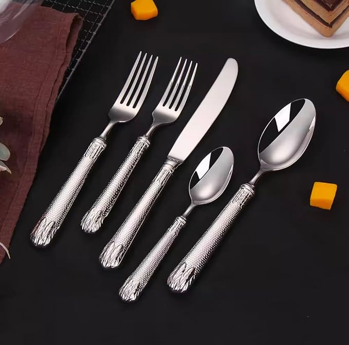 20-Piece Silverware Set, Premium 18/10 Stainless Steel Flatware Set for 4, Mirror Polished Cutlery, Dishwasher Safe Modern Tableware