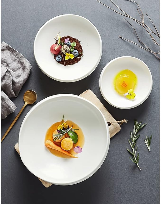 Modern Large Dinner Plates Serving Plate Serving Tray Ceramic Plate Dish Plate Household Cold Dish Dish Cold Dish Plate Dinner Plate Hotel Tableware Stackable Dinner Plates(Small)