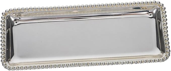 Cabilock Vintage Iron Serving Tray for Desserts Snacks and Drinks Multipurpose Decorative Platter for Home Parties and Coffee Table Decor