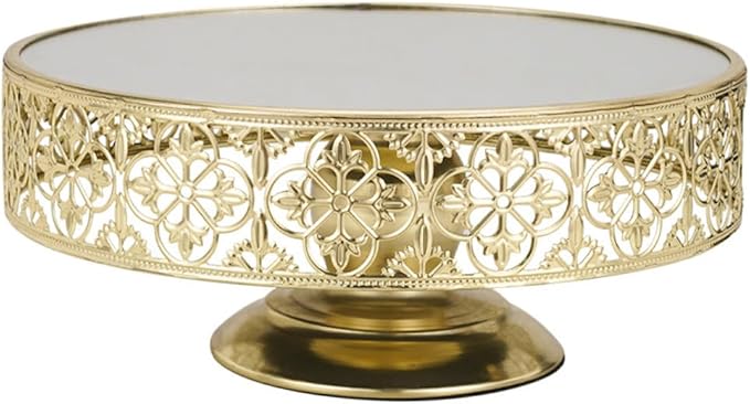 PRETYZOOM European Style Cake Serving Tray Elegant Food Storage Plate for Desserts Pastries and Snacks for Parties and Gatherings