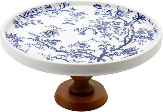 Crapyt Ceramic Cake Stand Round Cake Display Stand Dessert Display Cupcake Stands for Cakes, Fruits, Snacks Mini Cake Stand7.87×4.13"