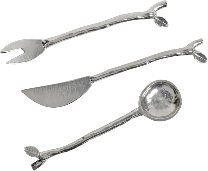 Crosby & Taylor Twig 3-Piece Pewter Condiment Serving Set