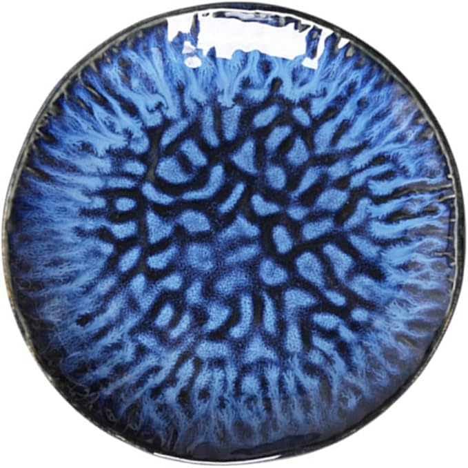 Ciieeo 1pc Vintage Looking Ceramic Plate Stylish Western Food Serving Great for Everyday Meals Banquets Celebrations