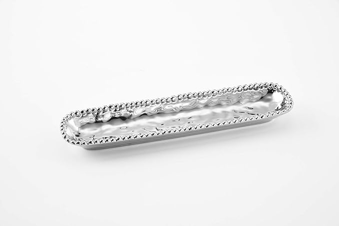 Pampa Bay Porcelain Cracker Cheese and Charcuterie Tray (Silver)