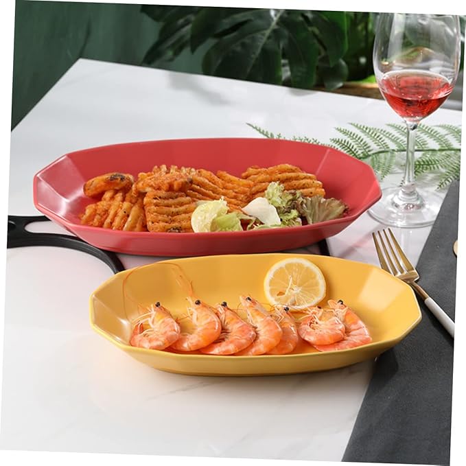LIFKOME Unique Ceramic Fish Plate Grey Fruit Serving Dish Snack Tray for Parties and Gatherings