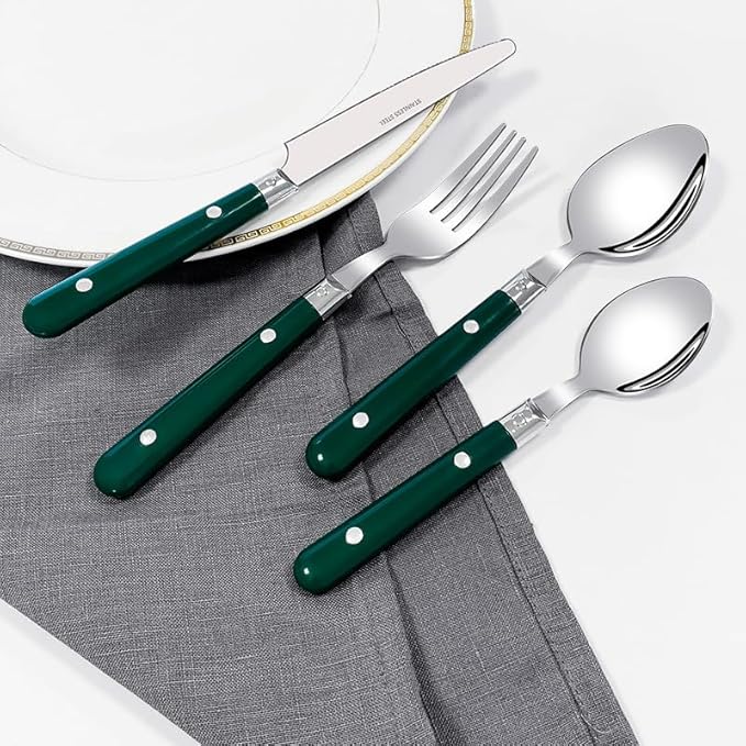 Stainless Steel Flatware serving set,Home Kitchen Eating Tableware Set,Dishwasher Safe,For Home Kitchen Restaurant Hote 5/20/30/40 Piece Cutlery Steak Knife, Fork And Spoon Set Thickened Stainless Ste