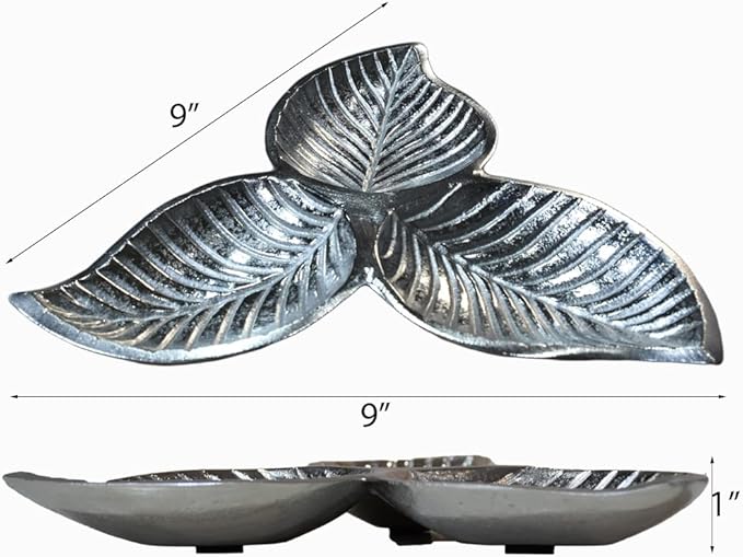 BBH Home's Handmade Silver Novelty Shaped Aluminium Tray 8.26 x 8.26 x 0.98 AMBBVK038AB2020