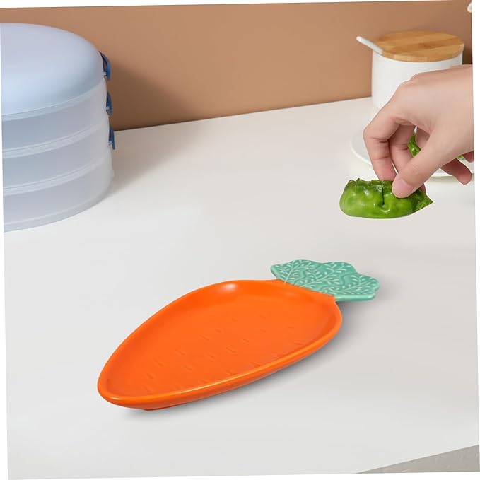 Carrot Shape Sauce Bowl Ceramic Dipping Bowl Plate for Appetizers Sushi Snacks