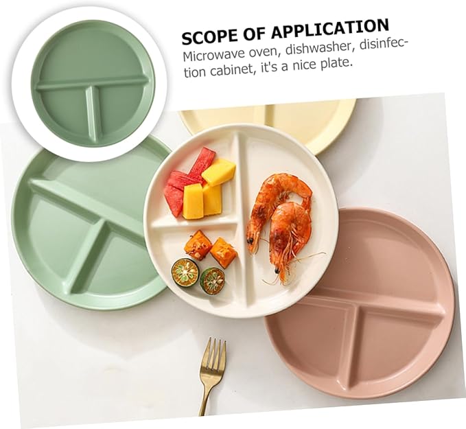 Luxshiny Healthy Eating Plate Ceramic Sectioned Plates for Adults for Portion Control for Family Dinner