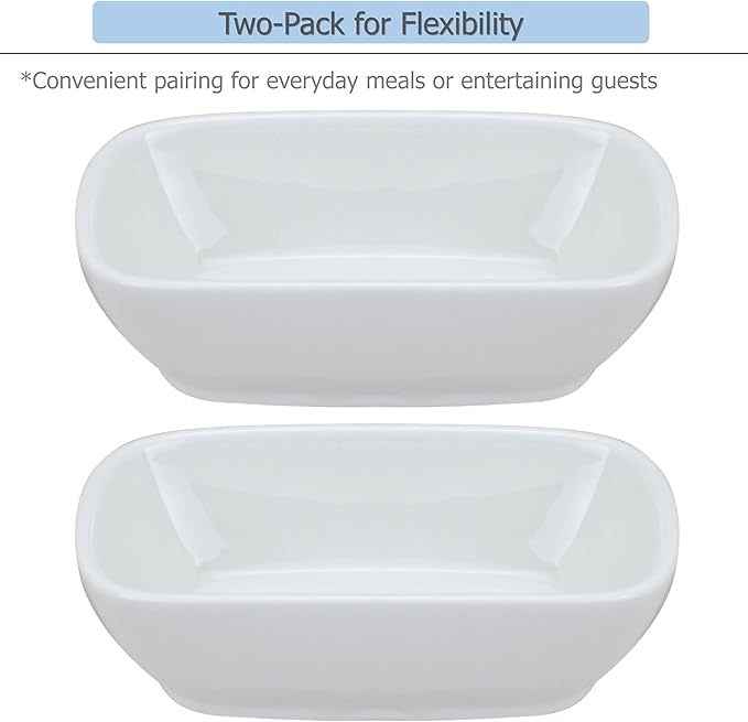 EIKS 2 Pack Ceramic Side Dishes Appetizer Plates for Serving Snacks Candy Dessert Sauce Seasoning Nuts