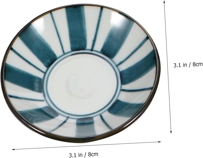 Ciieeo 3pcs Ceramic Sauce Plates Miniature Spice Dish for Appetizers Dipping Seasoning High-temperature Resistant for Home Restaurants Catering Picnics