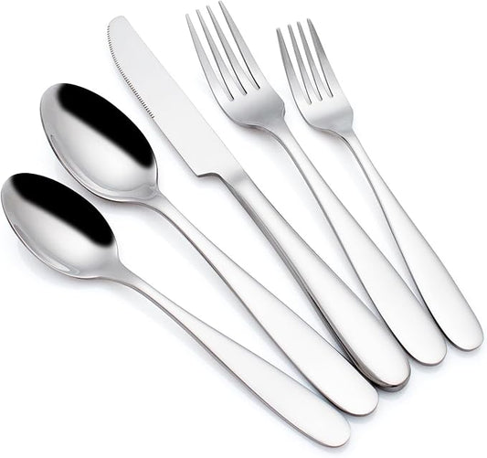 Silverware Set, CITESANA 20-Piece Heavy Duty Mirror Polished Stainless Steel Flatware Set Cutlery Set Flatware Service for 4