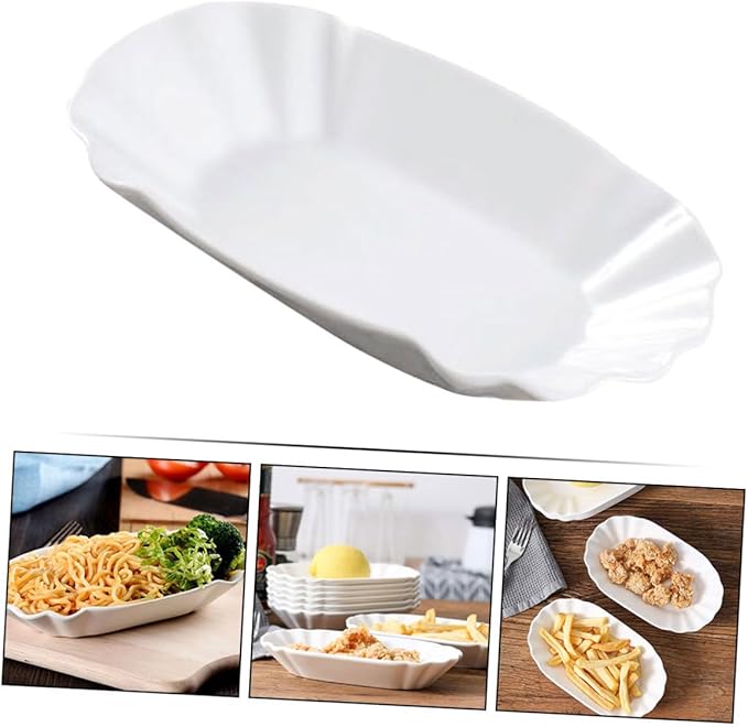 2pcs Ceramic Snack Plates Appetizer Trays for Parties and Family Gatherings Versatile Dishes for Sauces Fruits and Snacks