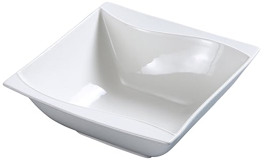 Yanco SW-504 4" Dessert Bowl, Square, 5-oz, Porcelain, Bone White, Pack of 36