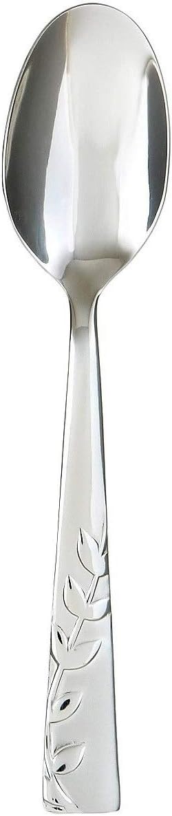 Cambridge Silversmiths 268320R Blossom Sand 20-Piece Flatware Silverware Set, Service for 4, Stainless Steel, Includes Forks/Knives/Spoons, Brushed Finish