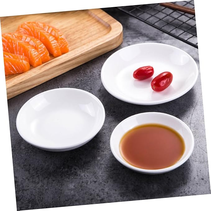 Cabilock 6pcs Home Restaurant Use Ceramic Sauce Plates Dipping Dishes Seasoning Dishes Small Plates Sauce Storage Holder