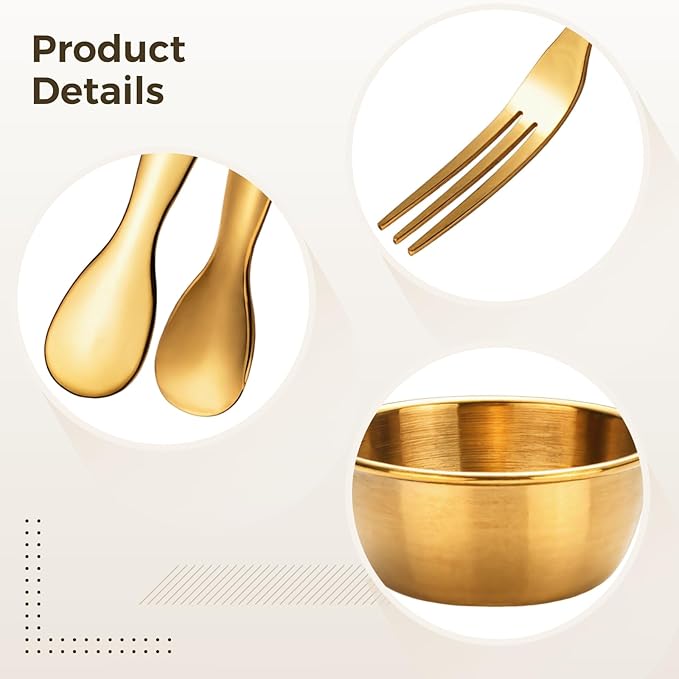 20 Pcs Gold Charcuterie Board Serving Set, Stainless Steel Flatware with Spoons Forks Butter Knives Clips Bowls, Charcuterie Boards Utensils for Parties Picnics Barbecues