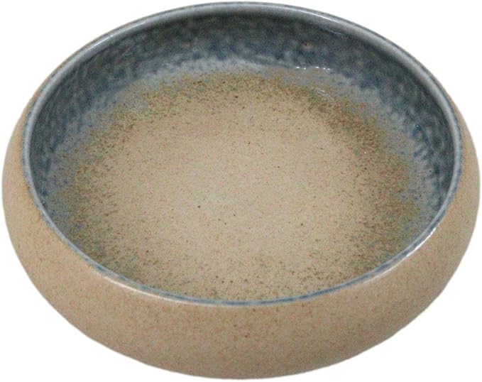 Ebros Gift Artistic Blue River Ao Nagashi Collection Dinnerware Serveware Kitchenware Set Asian Japanese Restaurant Supply (Pack of 6 Round Appetizer Salad Banchan Deep Dish Plates)