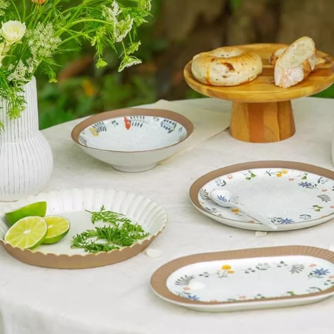 Ceramic Plates Simple And Fresh Ceramic Dinner Plate Household Tableware Kitchen Dinner Plates