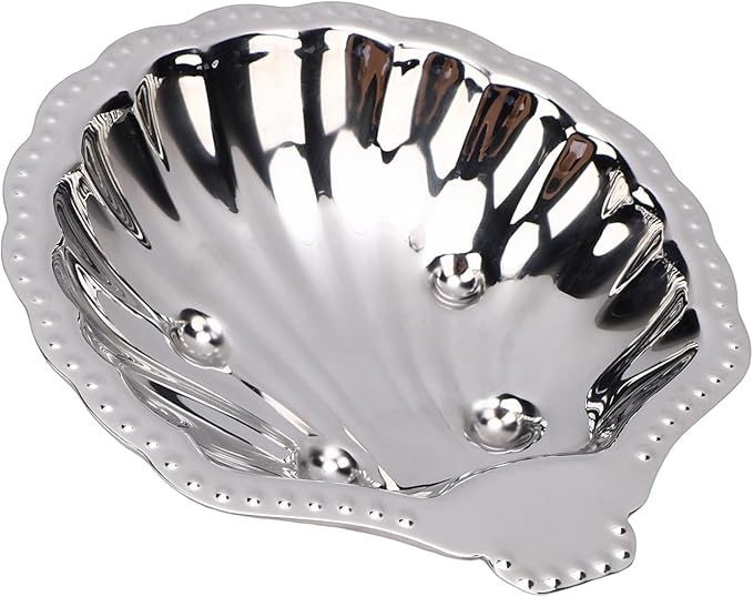 Zerodis Stainless Steel Tray Serving Trays Tray Metal Food Serving Platter Decorative Snack Dish Kitchen Utensils for Wedding Gathering Parties Nuts Dried Fruits Stainless Steel