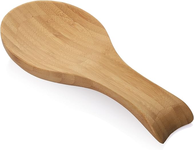 Spoon Rest for Stove Top, Bamboo Wood Spoon Holder for Kitchen Counter, Perfect Larger Utensil Rest for Spatula, Spoon or Tong, Modern, Rustic & Smooth Spoon Rest as a Dining Table Decor 10.6" x 6.7"