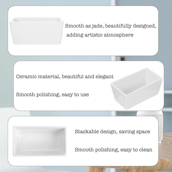 Sugar Dispenser, Set Of 6 Ceramic Sugar Packet Holders Tea Bag Organizer Holder,5 Oz Sugar Packet Organizer Sugar Holder, Sugar Holder For Coffee Bar Sugar Caddy For Table, Office, Hotel, Restaurant