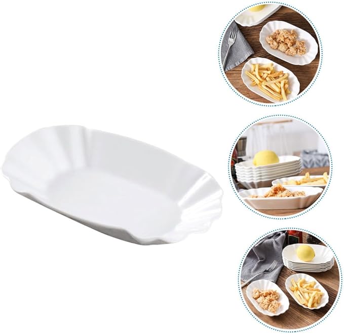 2-piece Snack Plates Set Dessert Plates for Appetizers Salad Bowl Multi-function Fruit Serving Trays