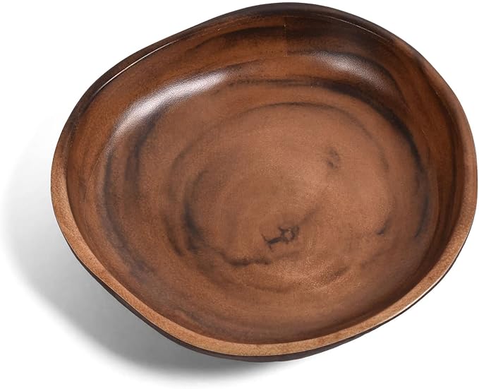 Merritt Designs Faux Sequoia Wood 6-inch Melamine Appetizer/Snack Plate, Set of 4