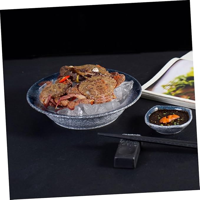 Japanese Style Soup Plate Home Ceramic Plates Multifunctional Bowl for Pasta Noodles Salad Breakfast Dinner Western Restaurant