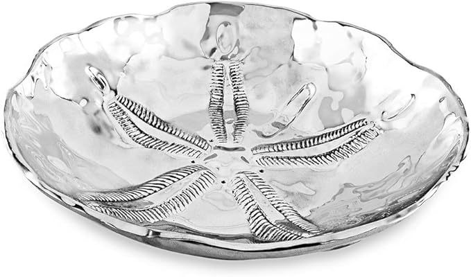 Beatriz Ball Large Ocean Sand-Dollar Bowl, Metallic