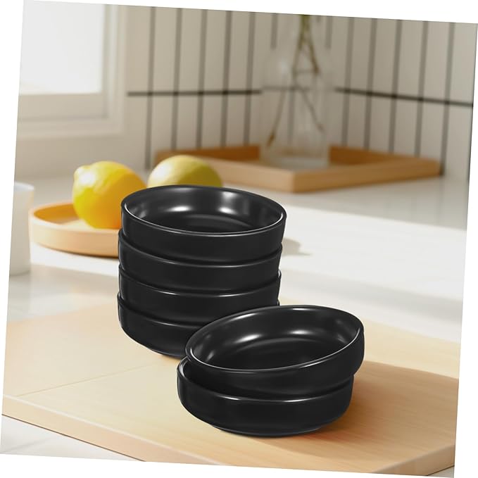 Alipis 6pcs Japanese Ceramic Dipping Dishes Multi-use Sauce Plates for Sushi Appetizers Condiments Non-stick Tableware for Easy Cleaning Maintenance