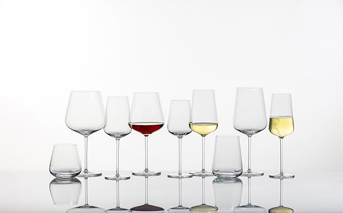 Zwiesel Glas Vervino German-Made Crystal Glass, 16.5 Ounce Red Wine (Set of 4), Clear