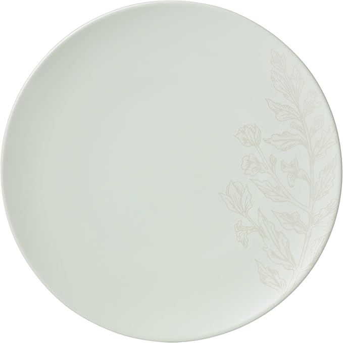 Oneida 897395 Roseto 12-Piece Dinnerware Set, Soft Sage