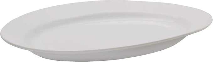 Everyday White Oval 16 inch Porcelain Serving Platter, 16-Inch