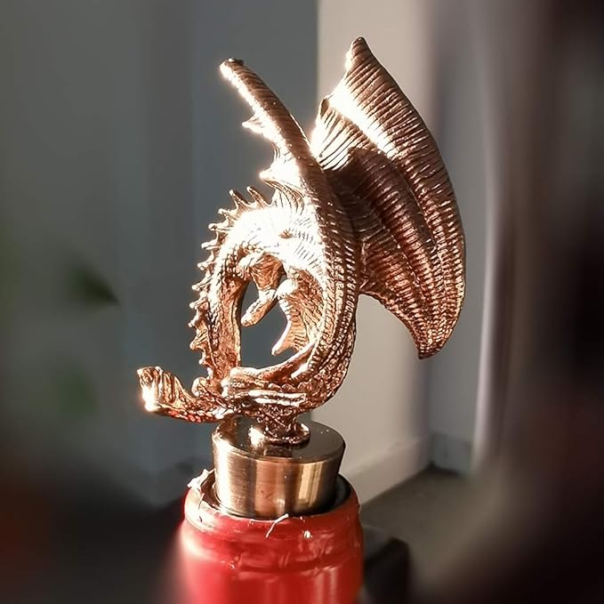 Dragon Wine Stoppers Gothic Metal Alloy Design Bottle Stopper for Dragon Gift Party Decorative
