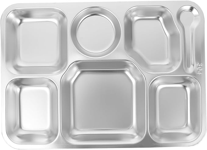 Happyyami Compartmented Dinner Plate Food Serving Trays Charcuterie Eating Dishes Kitchenware