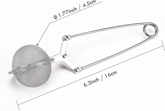 Snap Ball Tea Strainer, Exptolii 3 Pack Stainless Steel Tea Infuser Filter with Handle for Loose Leaf Tea, Seasonings, Spices