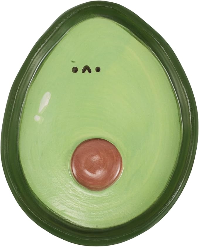Creative Avocado Shape Small Ceramic Appetizer Plate Hand-painted 4-inch Snack Tray Fruit Serving Dish for Home Kitchen