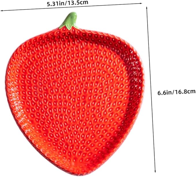 Appetizer Plate: Strawberry Design Ceramic Dessert And Snack Dish - Serving Plate - Strawberry Dish Enhance Dining Experience