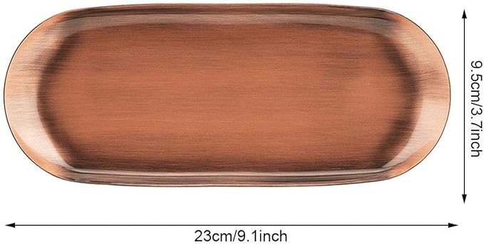 Large Storage Tray Candle Tool Tray Organizer Aromatherapy Tray Decorations for Desktop Plates(Large Retro Copper, 12)
