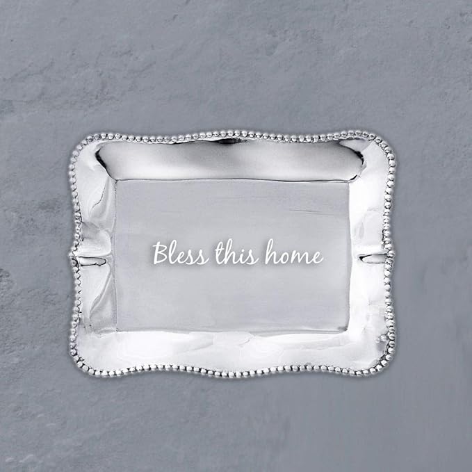Beatriz Ball Giftables Pearl Rectangular Engrave Tray - Bless This Home
