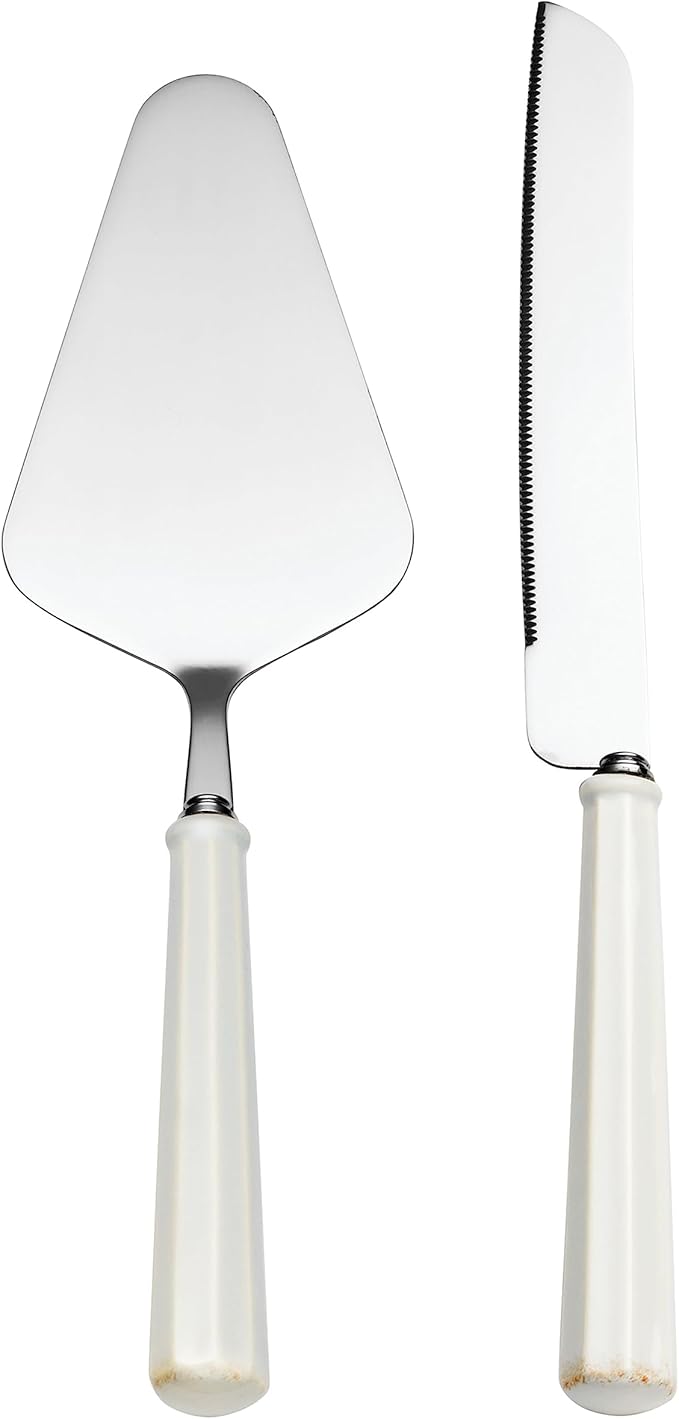 Lenox 895080 French Perle Scallop 2-Piece Dessert Set