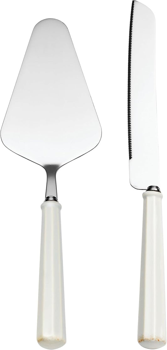 Lenox 895080 French Perle Scallop 2-Piece Dessert Set