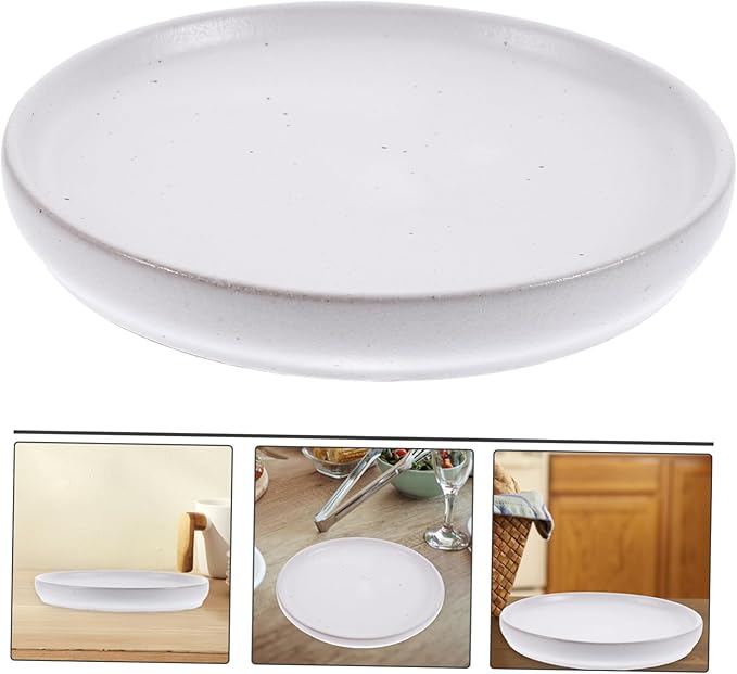 Luxshiny Ceramic Appetizer Dish Retro Food Plate for Snacks Elegant Serving Tray for Parties and Daily Use Smooth Bottom Dinnerware for Fruits and Appetizers Classic Design