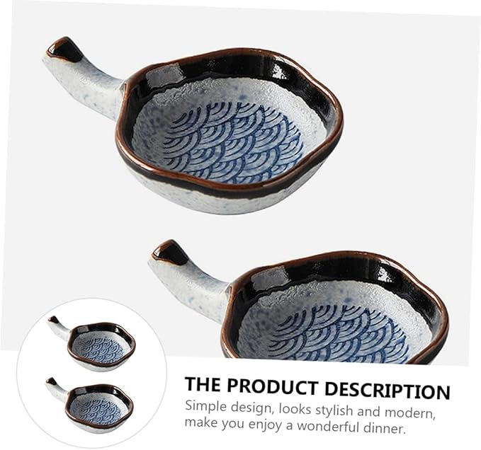6 Pcs Japanese Dipping Dish Dessert Trays Vintage Tray Cutlery Tray Ceramic Chopsticks Rest Pottery Dip Bowls Ceramic Dip Bowls Appetizer Plates Flavor Dish Chopstick Rest