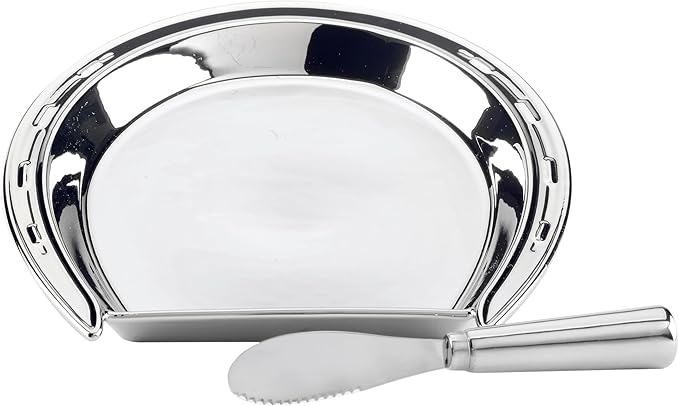 Derby Day at the Races Silver Coast 3-D Horseshoe Tray Set – Add race day glamour to your table with this porcelain tray set, perfect for hosting, gifting, and celebrating in equestrian elegance.