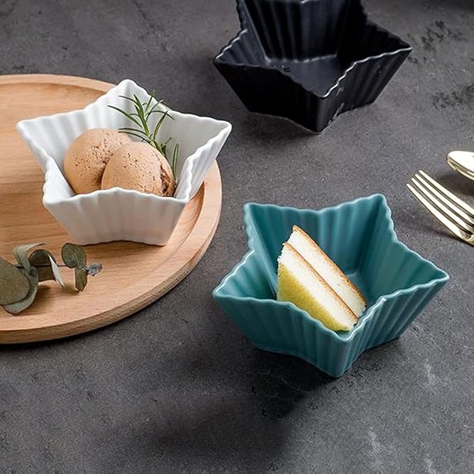 Dipping Bowls Soy Sauce Dish 5.91inch Ceramic Dessert Plates Sushi Snack Salad Dipping Bowls Seasoning Dishes Appetizer Plates Serving Dish Saucers Bowl Sauce D