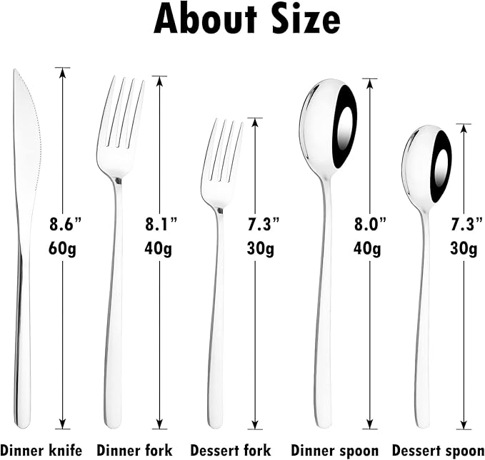 30pcs Korean Style Silverware Set Reusable Metal SUS304 Stainless Steel Fork Spoon Set Metal Portable Flatware Set Utensils Dishwasher Safe Mirror - Purple