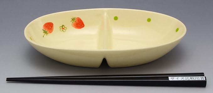 Kiln Original SOUSEN Medium Plate, White, Set in Box, Seto Ware Tableware Gift Set, Fruit (Strawberry) Pattern, 5 Pieces